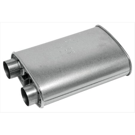Hands On 17676 Super Turbo Muffler 2.5 In. - Silver HA3026451
